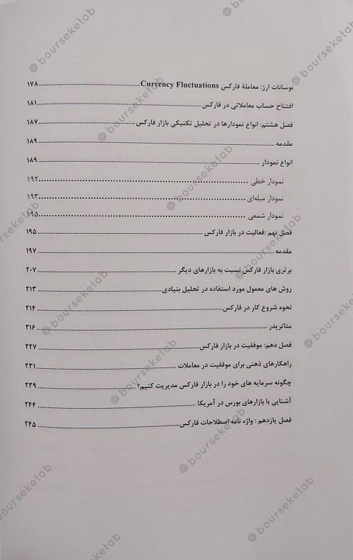 فهرست مطالب کتاب فارکس سهیل خادمی